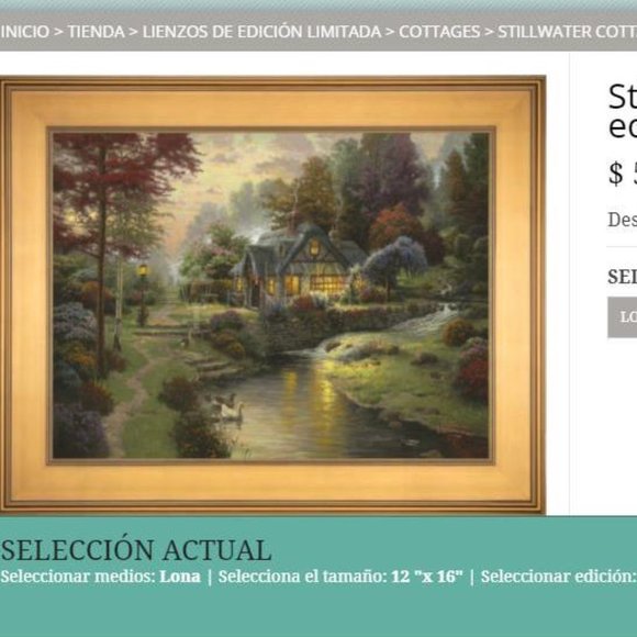 STILLWATER COTTAGE THOMAS KINKADE - Picture 2 of 5